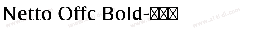 Netto Offc Bold字体转换 Netto Offc Bold字体转换